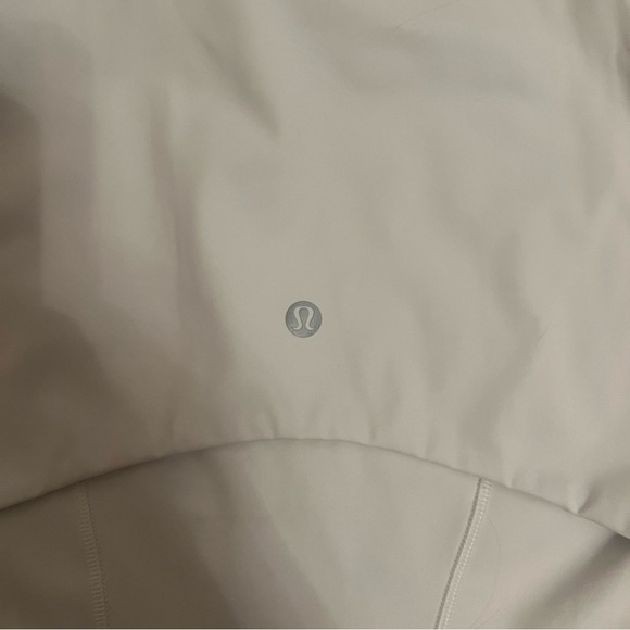{Lululemon} Define Jacket Asymmetrical White & Taupe Size 6 - Picture 9 of 12